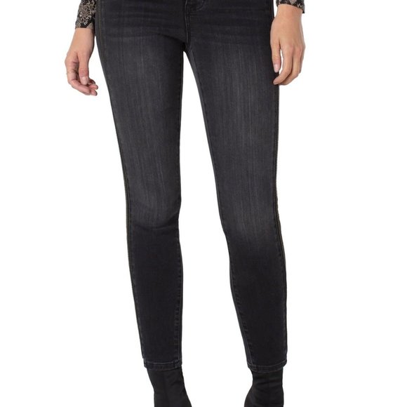 Liverpool Zipper Trim Abby Hi Rise The Ankle Skinny Jeans \ Size 8 - Picture 2 of 15